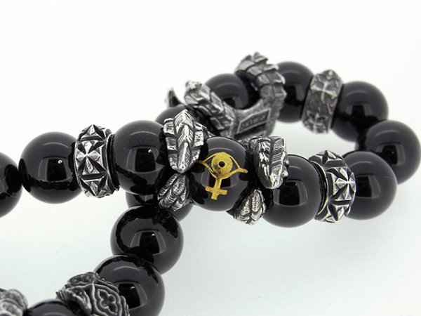 ビーズ、五芒星、目玉のブレスレット