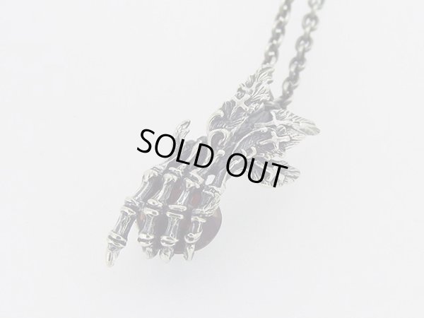 エンジェル、天使の羽根、手、骨のペンダント