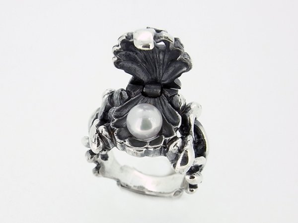 シェル、貝殻、パールのリング