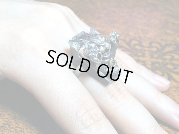 猫リング限定石付き