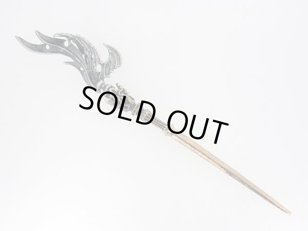 羽根、簪、シルバー