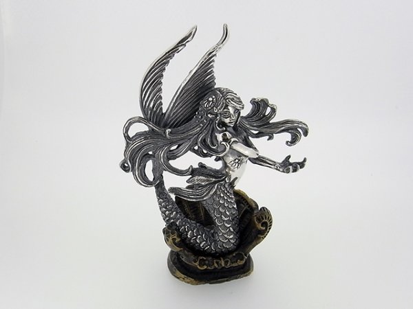 人魚、マーメイド、シルバー、ブローチ