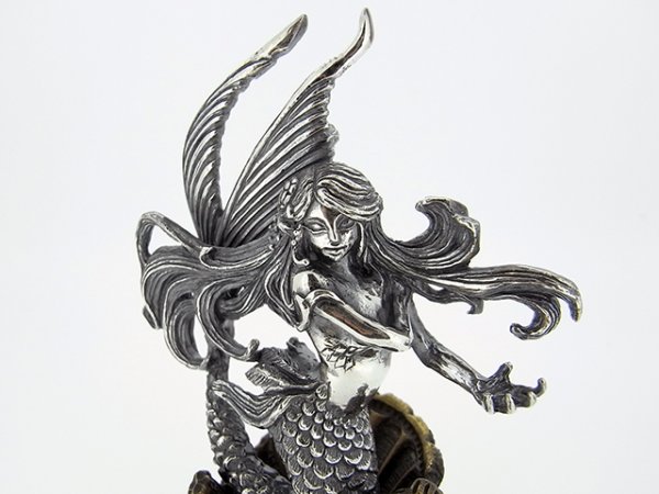 人魚、マーメイド、シルバー、ブローチ