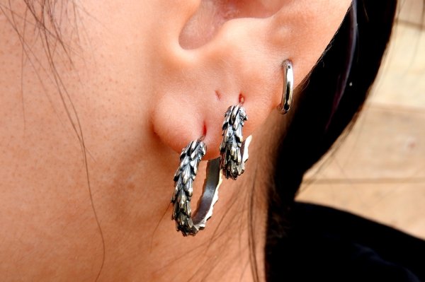 画像5: 竜鱗ピアスL (5)