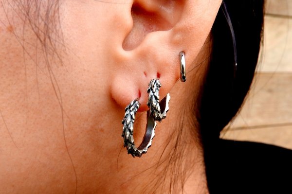 画像7: 竜鱗ピアスL (7)