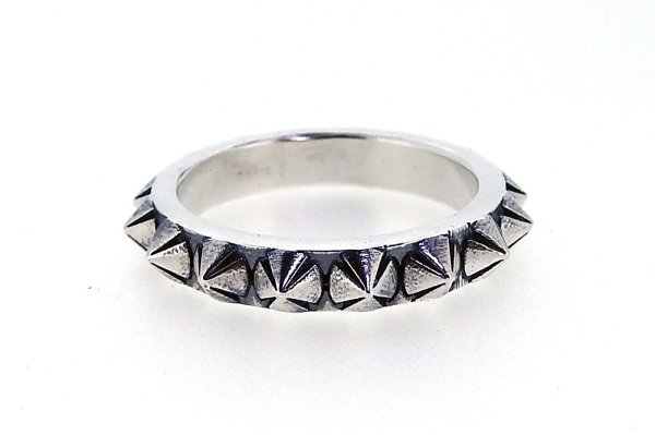 画像1: 丸鋲の指輪（スタッズリング アイアンクロス） (1)